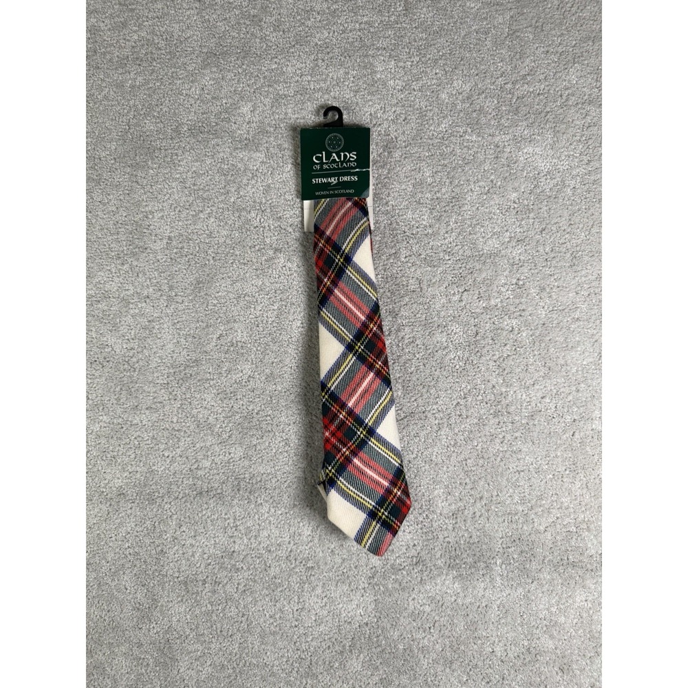 Clans of Scotland Wool Tie Stewart Dress Tartan Made In UK New